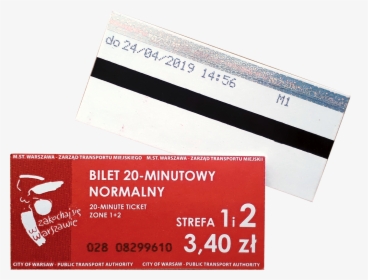 Ticket Warsaw Metro 2019 - Zakochaj Się W Warszawie Sportowej, HD Png Download, Transparent PNG