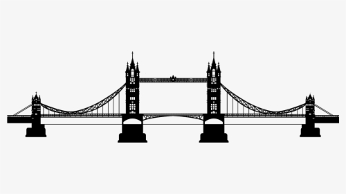Tower Bridge Clipart - London Tower Bridge Silhouette, HD Png Download, Transparent PNG