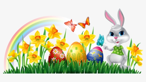 Easter Eggs And Bunny Clipart, HD Png Download, Transparent PNG