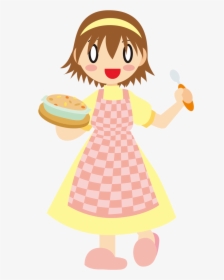 Master Pie Making Happy Girl - Making A Peach Pie Clip Art, HD Png Download, Transparent PNG