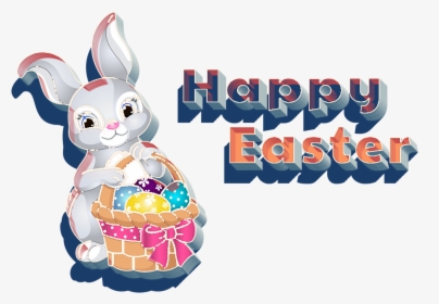 Happy Easter Bunny 3d Png - Happy Easter 3d Png, Transparent Png, Transparent PNG