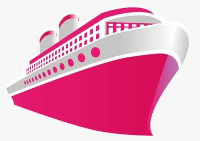 Transparent Cruise Ship Png - Pink Cruise Ship Clipart, Png Download, Transparent PNG