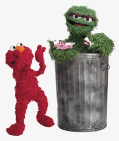 Oscar The Grouch With Elmo - Sesame Street Oscar And Elmo, HD Png Download, Transparent PNG