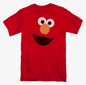 Big Elmo Face Sesame Street T-shirt - Sesame Street T Shirts, HD Png Download, Transparent PNG