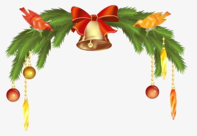 Christmas Bells With Pine Branch Png - Christmas New Bells Png, Transparent Png, Transparent PNG