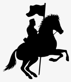 Silhouette, Warrior, Knight, Royal Warrior, Soldier - Warrior On Horse Silhouette, HD Png Download, Transparent PNG