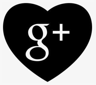 Heart With Google Plus Social Media Logo - Google Icons Png Transparent, Png Download, Transparent PNG