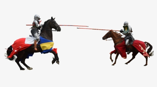 Knights Jousting Medieval Free Picture - Knight On Horse Jousting, HD Png Download, Transparent PNG
