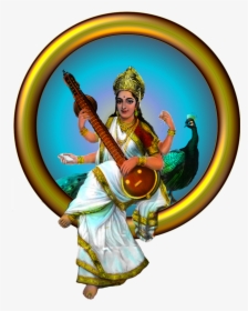 Goddess Saraswati Png, Transparent Png, Transparent PNG