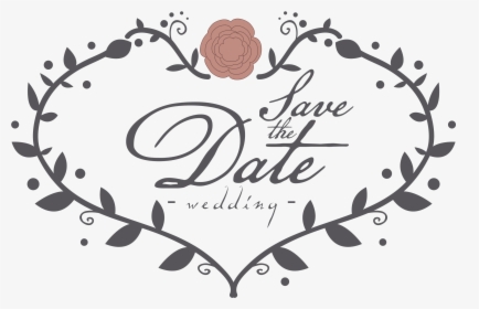 Heart Overlay Png -wedding Photo Overlay Text Elements - Save The Date Png Hd, Transparent Png, Transparent PNG
