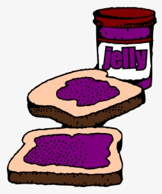 Colorized Peanut Butter And Jelly Sandwich Clip Arts - Jelly Clipart, HD Png Download, Transparent PNG
