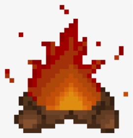 Pixel Art Campfire Png, Transparent Png, Transparent PNG