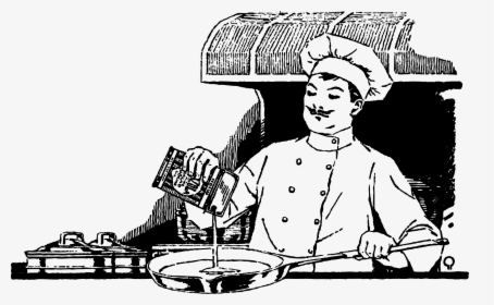 Chef Cooking Clip Arts - Cooking Black And White, HD Png Download, Transparent PNG
