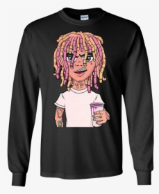 Lil Pump Ls Shirt/hoodie/sweatshirt Ls T Shirt Black - T-shirt, HD Png Download, Transparent PNG
