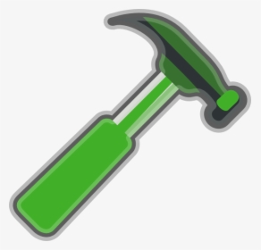 Green Hammer Gray Svg Clip Arts - Green Hammer Clip Art Free, HD Png Download, Transparent PNG