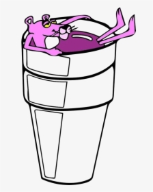 Pink Panther Lean Clipart , Png Download - Pink Panther In Codeine, Transparent Png, Transparent PNG