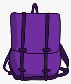 Clipart Backpack Sleeping Bag - Clip Art Of Purple Backpack, HD Png Download, Transparent PNG