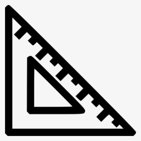 Design Rule Shape Triangle Geometry Maths Tool Comments - Triangle Ruler Black And White, HD Png Download, Transparent PNG