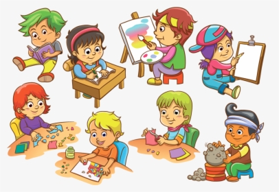 Hd Cartoon Kids Activity - School Activities Clipart, HD Png Download, Transparent PNG