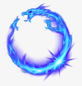 Dragon Circle Flame Fire Combustion Blue Royalty Free - Blue Fire Circle Png, Transparent Png, Transparent PNG