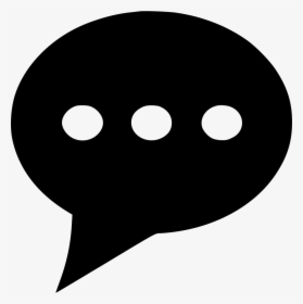 Message Bubble With Dots - Circle, HD Png Download, Transparent PNG
