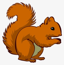 Clipart Of Vulnerable, Saves And Squirrel Free - Red Squirrel Clipart, HD Png Download, Transparent PNG