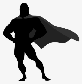 Superman Silhouette Superhero Angular - Super Hero Silhouette Png, Transparent Png, Transparent PNG