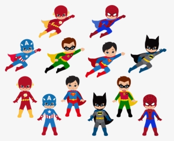 Transparent Superhero Clipart Png - Kid Superheroes, Png Download, Transparent PNG