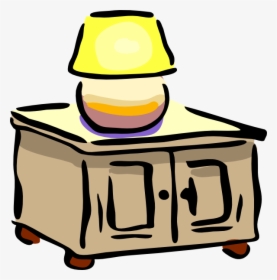 Dresser With Lamp Svg Clip Arts - Cabinet Clipart, HD Png Download, Transparent PNG
