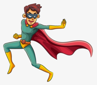 Transparent Superheroes Png - Super Hero With A Mask, Png Download, Transparent PNG
