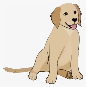 5 Golden Retriever Puppy - Golden Retriever Cartoon Png, Transparent Png, Transparent PNG