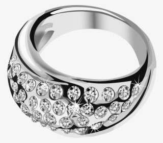Silver Ring With Diamond - Engagement Rings Png, Transparent Png, Transparent PNG