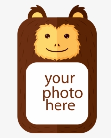 Orangutan Chimpanzee Euclidean Vector - Clip Art Frame Animal Designs, HD Png Download, Transparent PNG