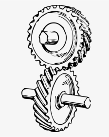Skew Gear Clip Arts - Mechanical Engineering Line Art, HD Png Download, Transparent PNG