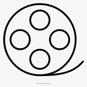 Film Reel Coloring Page - Pressing A Button, HD Png Download, Transparent PNG