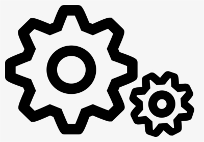 Pair Of Gears - Transparent Background Gear Icon, HD Png Download, Transparent PNG