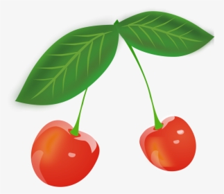 This Free Clip Arts Design Of Cherry Png - Cherry Leaf Clipart, Transparent Png, Transparent PNG