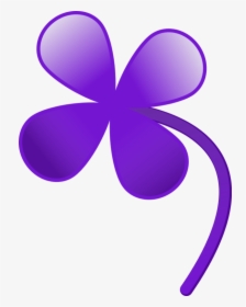 Transparent Clovers Png - Purple Four Leaf Clover, Png Download, Transparent PNG