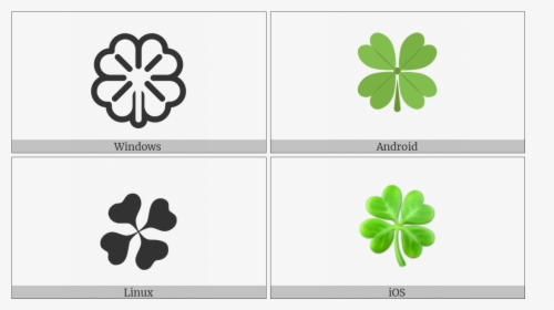 Four Leaf Clover On Various Operating Systems - Four Leaf Clover Logo Png, Transparent Png, Transparent PNG