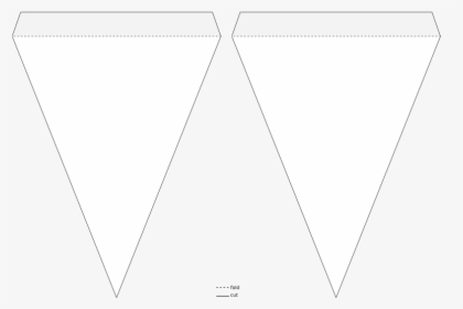 Pin Triangle Banner Clipart - Png Flag Banner Template, Transparent Png, Transparent PNG