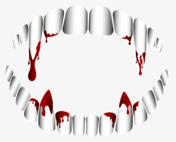 Vampire Fang Tooth Clip Art - Transparent Background Vampire Teeth Png, Png Download, Transparent PNG