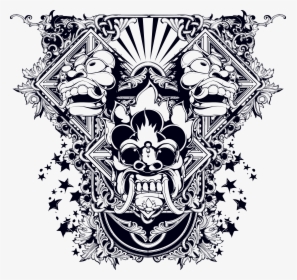 Tattoo Monster Pattern Demon T-shirt Black Clipart - Demon Tattoo Png, Transparent Png, Transparent PNG