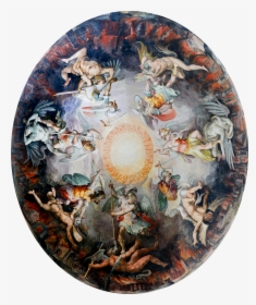 Ceiling Painted Dome Cupola Angels Fighting Demons, HD Png Download, Transparent PNG