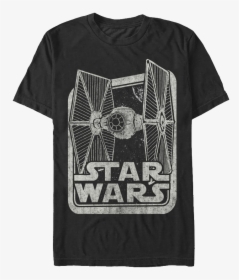 Black And White Tie Fighter Star Wars T-shirt - Star Wars, HD Png Download, Transparent PNG
