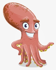 Octopus Cartoon Png - Graphic Mama Octopus, Transparent Png, Transparent PNG