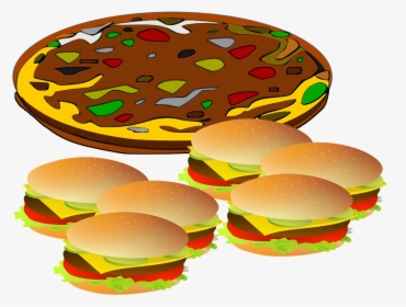 Pizza Hamburger Food - Hamburger And Pizza Clipart, HD Png Download, Transparent PNG