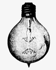 Vintage Light Bulb, Vintage, Vintage Illustration - Vintage Light Bulb Clip Art, HD Png Download, Transparent PNG