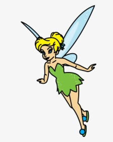 Collection Of Free Tinkerbell Drawing Cute Download - Easy Drawing Of Fairy, HD Png Download, Transparent PNG