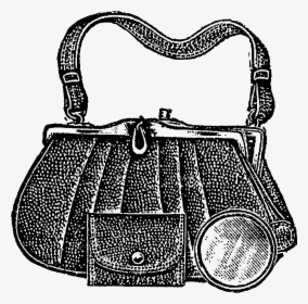 Vintage Bag - Hand Handbag Designs Drawing, HD Png Download, Transparent PNG