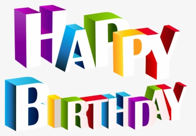 3d Happy Birthday Png Text Design - Happy Birthday 3d Png, Transparent Png, Transparent PNG